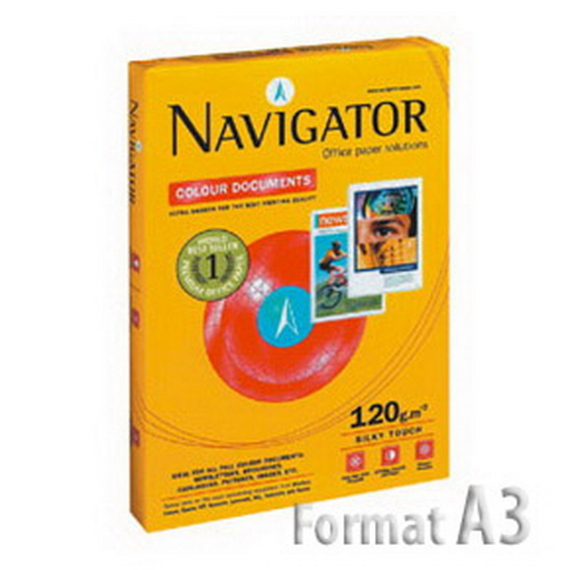 Papīrs NAVIGATOR COLOUR DOCUMENTS A3 120 g/m2, 500 loksnes/iepakojumā