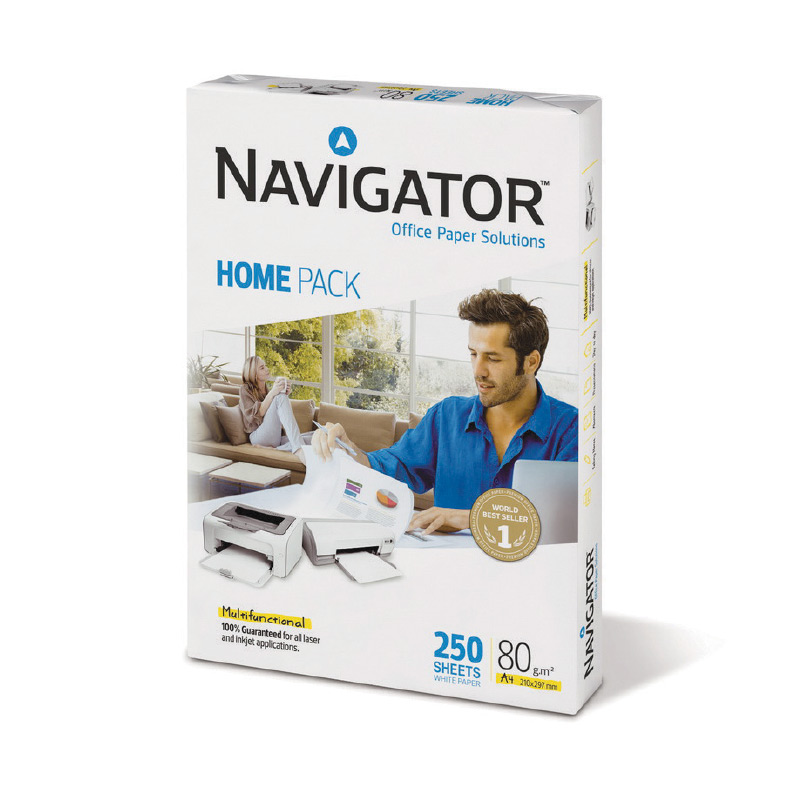 Papīrs NAVIGATOR HOME PACK A4 80g/m2, 250 loksnes/iepakojumā