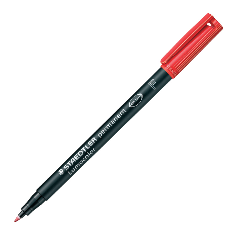 Noturīgais marķieris STAEDTLER kodoskopa plēvēm OHP 318F, 0.6mm, sarkans