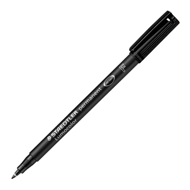 Noturīgais marķieris STAEDTLER kodoskopa plēvēm OHP 318F, 0.6mm, melns