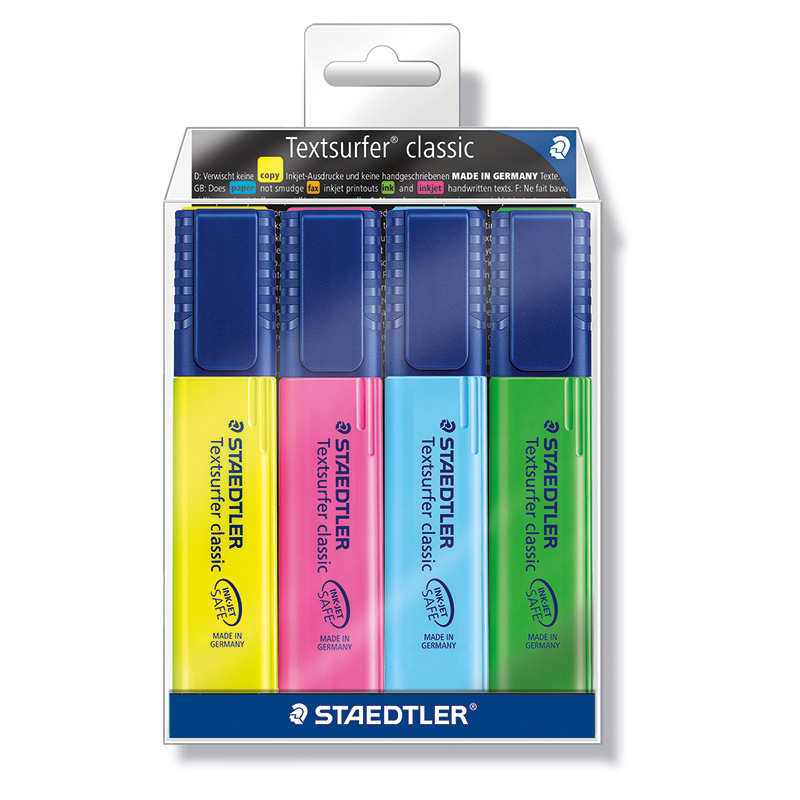 Teksta marķieru komplekts STAEDTLER TEXTSURFER 364 4 krāsas