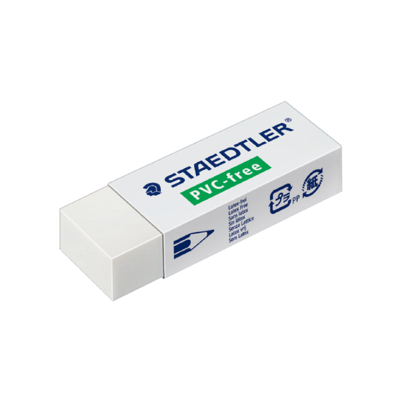 Dzēšgumija STAEDTLER PVC-FREE 525B20, izmērs 65x23x13 mm