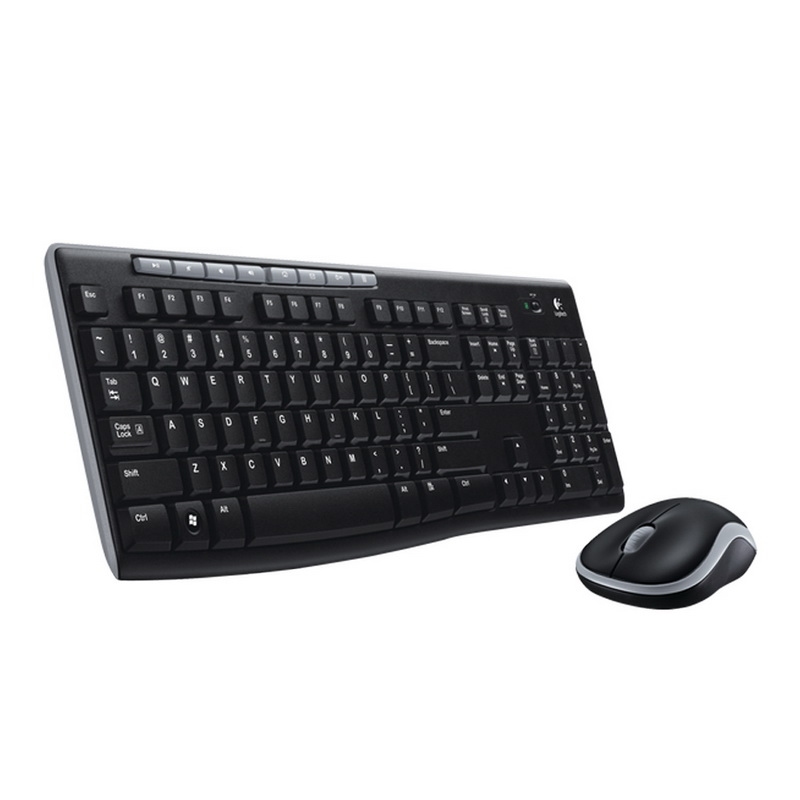 Komplekts LOGITECH MK270, bezvadu klaviatūra + pele, USB, EN, melna