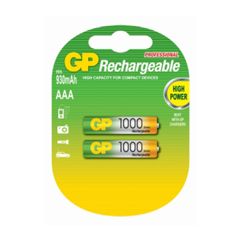 Akumulatori GP HR03 (AAA) 1000mAh, 2 gab./iepak.