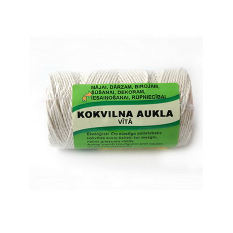 Kokvilna vītā aukla TANGENTE, Ø 1.8 mm, 100 m