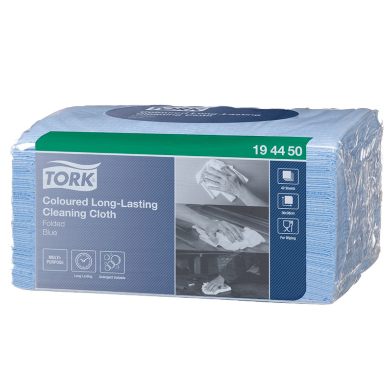 Lupatiņas TORK PREMIUM W8 sistemai,izmēri: 38 x 30 cm., 40gab./iepak., zilā krāsā