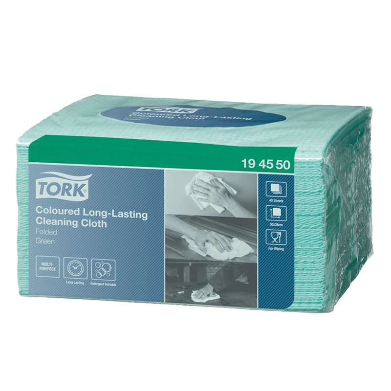 Lupatiņas TORK PREMIUM W8 sistemai,izmēri: 38 x 30 cm., 40gab./iepak., zaļā krāsā