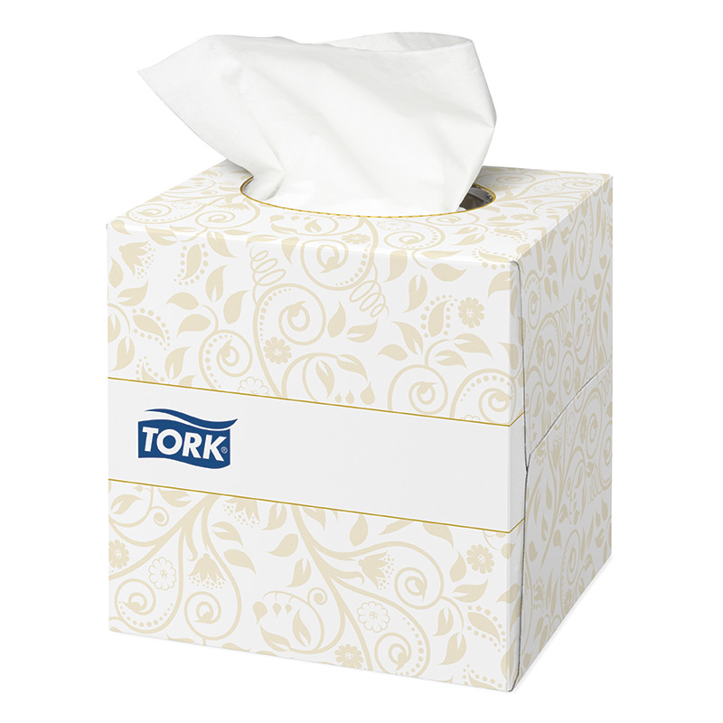 Kosmētiskās salvetes TORK Premium EXTRA SOFT, 2 sl., 100 salvetes, 21 x 20 cm, kubs, baltā krāsā (140278)