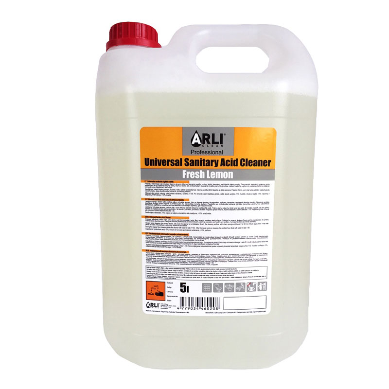 Universāls sanitārais skābi saturošs līdzeklis ARLI CLEAN, 5 l