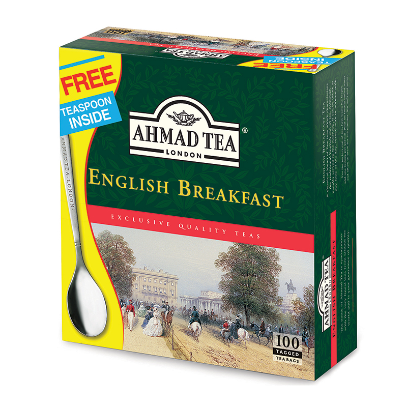 Melnā tēja AHMAD ENGLISH BREAKFAST, 100 maisiņi x 2 g paciņā