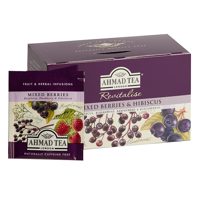 Tēja AHMAD Alu MIXED BERRIES, 20 maisiņi x 2 g paciņā