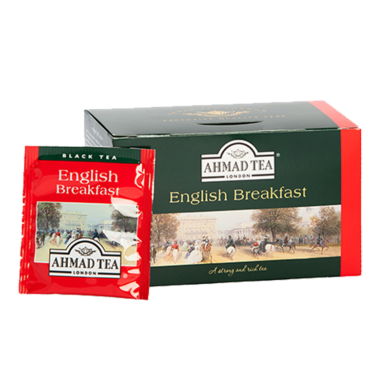 Melnā tēja AHMAD Alu ENGLISH BREAKFAST, 20 maisiņi  x 2 g paciņā