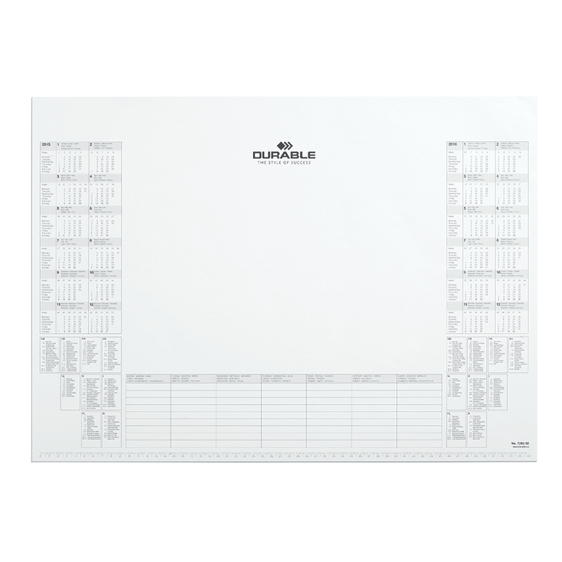 Galda segums (papīra ieliktnis) DURABLE 57 x 40.5 cm, 25 gab.