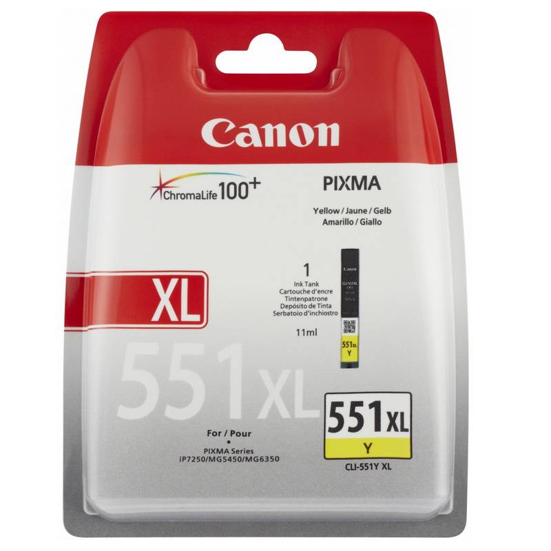 Kārtridžs CANON CLI-551Y XL (11 ml.) dzeltens